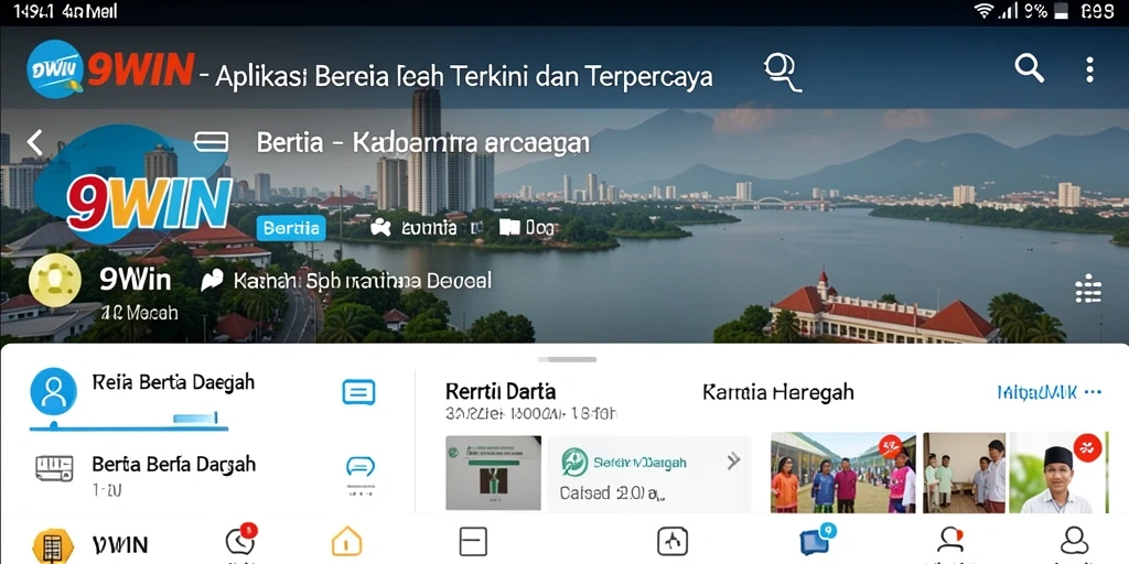 Tampilan antarmuka aplikasi 9WIN yang informatif dan menarik.