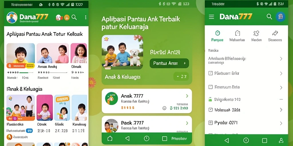 Antarmuka DANA777 yang menarik dan mudah digunakan untuk pemantauan anak.