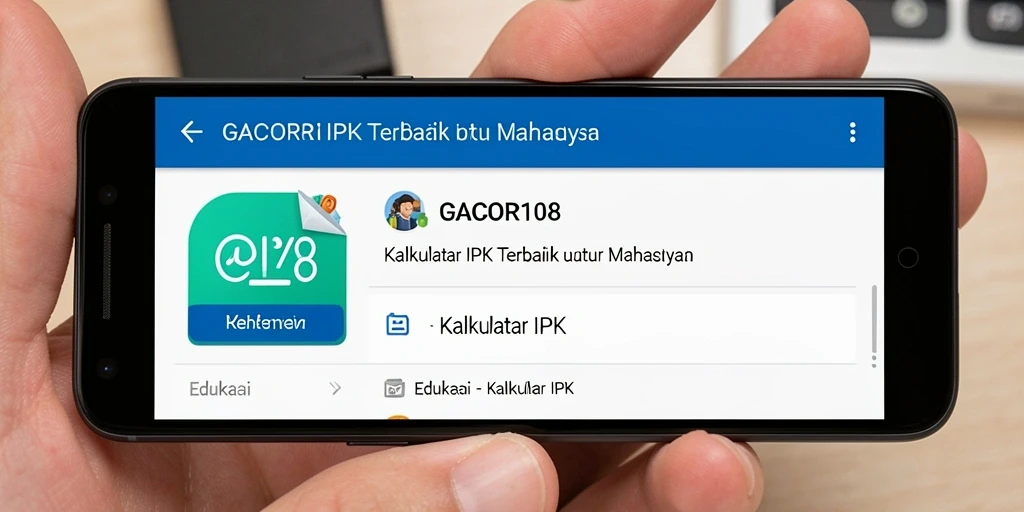 Antarmuka aplikasi GACOR108 untuk Kalkulator IPK yang user-friendly.