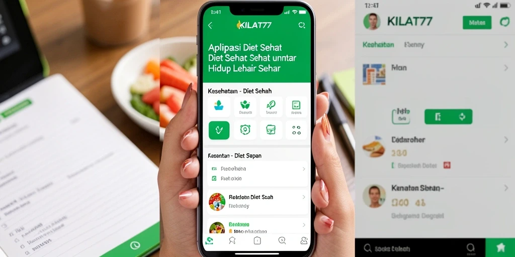 Antarmuka pengguna KILAT77 untuk Diet Sehat yang menarik