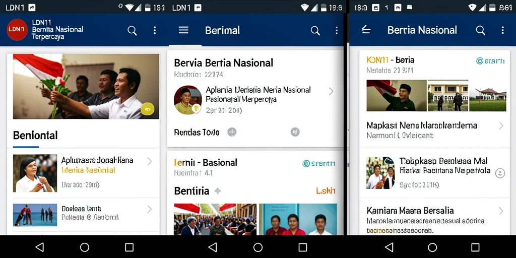 Antarmuka utama LDN11 menampilkan berita nasional terbaru dan terpopuler.