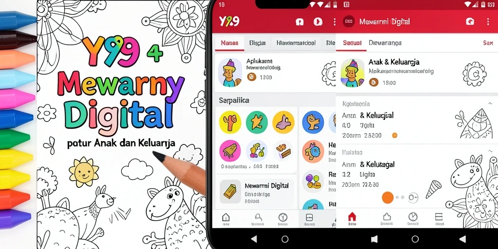 Tampilan antarmuka Y89 yang menarik untuk mewarnai digital.