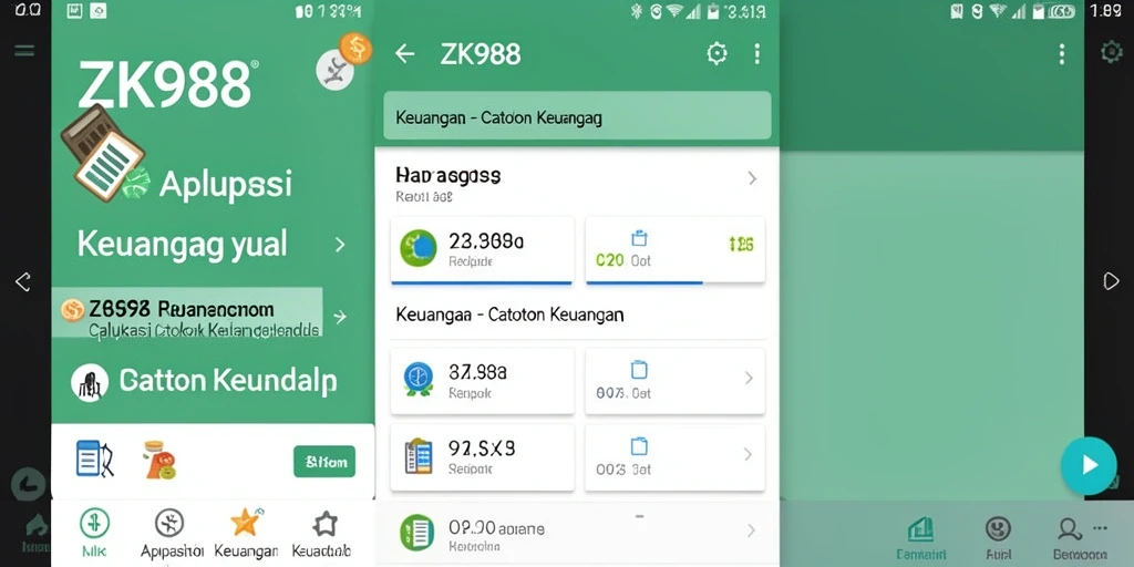 Tampilan antarmuka aplikasi ZK988 yang informatif dan menarik.